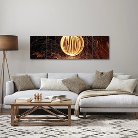 Obraz świecących kul (170x50 cm)
