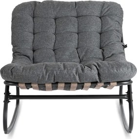 Fotel Bujany Ogrodowy AURORA na Płozach Szary Nowoczesny