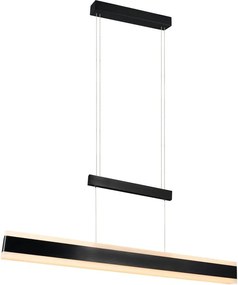 Lampa wisząca LED w kolorze matowej czerni z metalowym kloszem Arcola – Trio