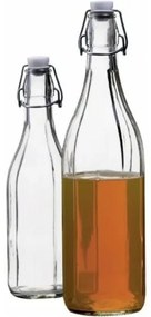 Szklana butelka z zamknięciem typu clip, 1 l, 6szt., 1 l