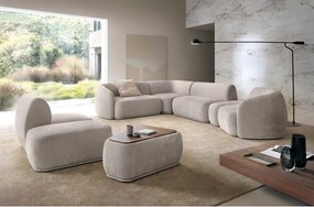 Narożnik NOBO Prawostronny system modułowy tkanina DressME 02 Jasny Szary