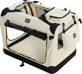 Leopet Skrzynia transportowa dla psów XXXL, beżowa