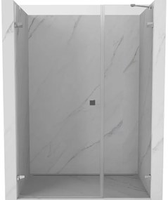 Mexen Lunar-B drzwi prysznicowe uchylne lewe 130 cm, transparent, chrom - 832S-130-050-01-00-L