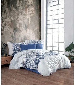 BedTex Bawełniana pościel Armina niebieska, 220 x 200 cm, 2 szt. 70 x 90 cm, 220 x 200 cm, 2 szt. 70 x 90 cm