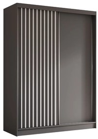 Szafa przesuwna - Lamel 160 cm, szary mat