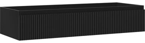 Mexen Rivel szafka łazienkowa podumywalkowa 120 cm, 1 szuflada, ryflowana , czarna mat - 91A20-12023-1-BF71