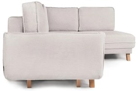 Beżowy sztruksowy rozkładany narożnik (prawostronny) Tori – Bonami Selection