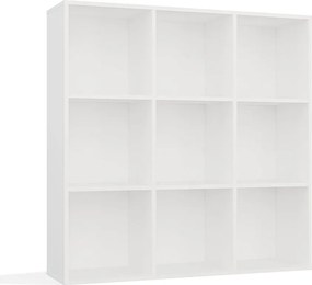 Regał MALAX 3X3 H | Biały | 110,5x30x110,5 cm | Regał 9 Komór