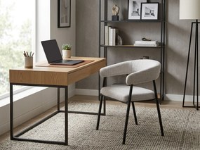 Krzesło jadalniane KATANA z czarnymi nogami, szare