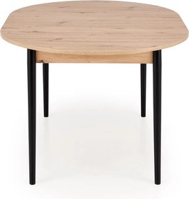 Okrągły stół z funkcją rozkładania Pivot Halmar dąb artisan/czarny
