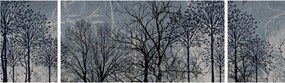 Obraz - Sylwetki drzew z liśćmi (170x50 cm)