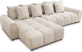 Beżowy narożnik (lewostronny/z szezlongiem) Albane – Ropez