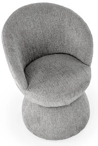 Krzesło tapicerowane, obrotowe szare, popiel K581