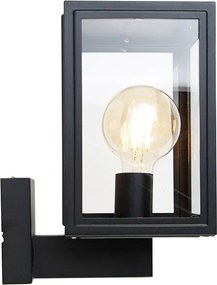 Inteligentna rustykalna lampa ścienna czarna z WiFi G95 - Sutton Up