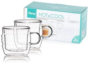 4Home Szklanka termiczna Stripe Hot&Cool 250 ml, 2 szt.