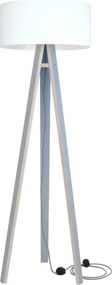 Lampa stojąca Wanda szara, biały