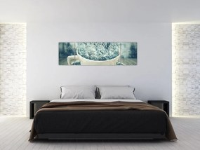 Obraz - Zimowy świat w kubeczku (170x50 cm)
