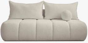 Sofa z Funkcją Spania SARIA Kremowa Boucle Nowoczesna