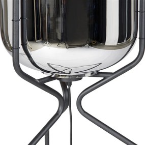Designerska lampa podłogowa czarna lustrzane szkło - BlissDesignerski Oswietlenie wewnetrzne