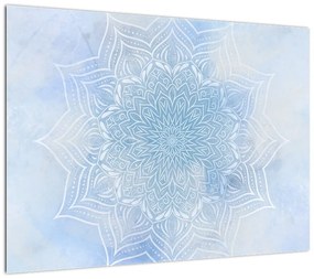 Obraz na szkle - Zimowa mandala (70x50 cm)