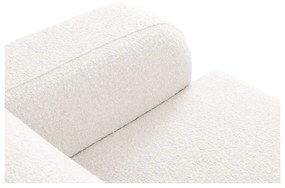 Biały fotel z materiału bouclé Molino – Micadoni Home