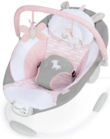 Ingenuity - Leżaczek wibracyjny dla dziecka z muzyką FLORA THE UNICORN 3xC