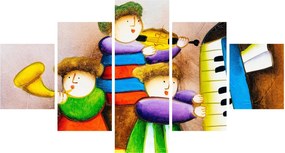 Obraz - Muzycy, malarstwo (125x70 cm)