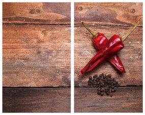 Płyty ochronne na kuchenkę ze szkła hartowanego zestaw 2 szt. 52x30 cm Pepper – Allstar