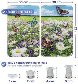 Szklane płyty na kuchenkę, 2 sztuki, Summer Meadow, Maximex