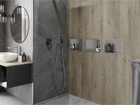 Mexen X-Wall-R półka wnękowa z kołnierzem 30 x 20 cm, inox - 1910302010