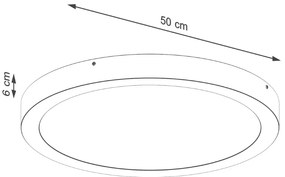 Plafon ONYX 50 biały LED 3000K SOLLUX  LIGHTING