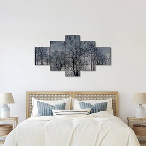 Obraz - Sylwetki drzew z liśćmi (125x70 cm)
