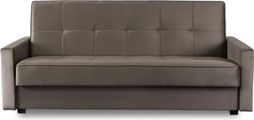 Sofa z Funkcją Spania ALUNA Rozkładana Wersalka Dwuosobowa Beżowa Nowoczesna do Salonu