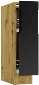 Szafka cargo 20 cm dąb artisan + czarny - Orfa 4X