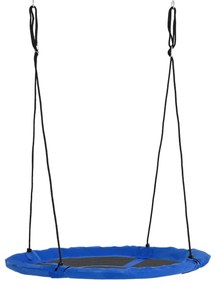 Outsunny Huśtawka wieszakowa niebieska odporna na warunki atmosferyczne do 100 kg z regulowanymi sznurami | Aosom PL