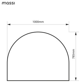 Lustro owalne oszlifowane portalowe bezramowe bez podświetlenia 100 X 78 CM RONA | Różne kolory szkła : Kolor tafli szkła - Grafit