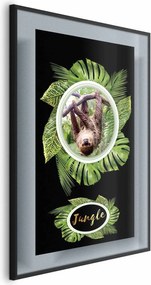 Plakat Leniwiec 60x90 cm z ramą czarną bez marginesu ARTGEIST B