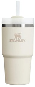 Kremowy termos ze słomką 600 ml Quencher H2.O FlowState – Stanley