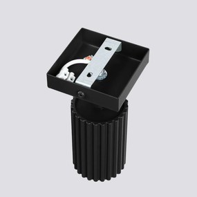 Kinkiet KARBON czarny ryflowany z regulowanym kloszem SOLLUX  LIGHTING