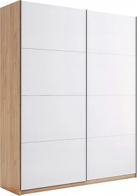Nowoczesna szafa przesuwna dąb craft + biały N9-P10