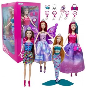 Woopie zestaw 4 magicznych księżniczek - box lalek 4w1 z akcesoriami