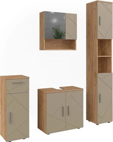 Zestaw mebli łazienkowych beżowy 60x30x59 irma