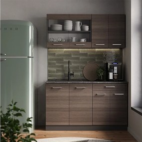 Pojedyncza kuchnia szlachetny szary/antracyt 140x60x81.6 r-line