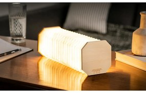 Brązowo-jasnobrązowa lampa stołowa LED ze ściemniaczem (wysokość 3,5 cm) Accordion – Gingko