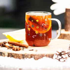 4Home Kubek szklany Hot&Cool Christmas time 350 ml, 2 szt.