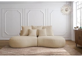 Beżowa sofa z materiału bouclé 260 cm Saint-Germain – Bobochic Paris