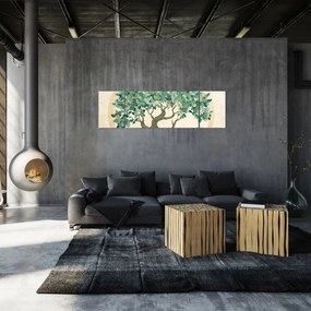 Obraz – Elegancka mozaika z drzewem (170x50 cm)