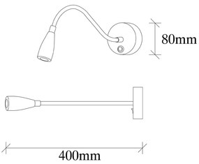 Kinkiet LED w kolorze złota Reading – Opviq lights