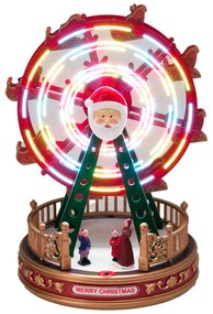 Obrotowa dekoracja świąteczna LED, diabelski młyn, 23 x 23 x 31 cm