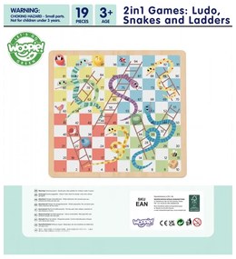 Woopie green gry planszowe  logiczne 2w1 ludo chińczyk + uwolnij zwierzątka